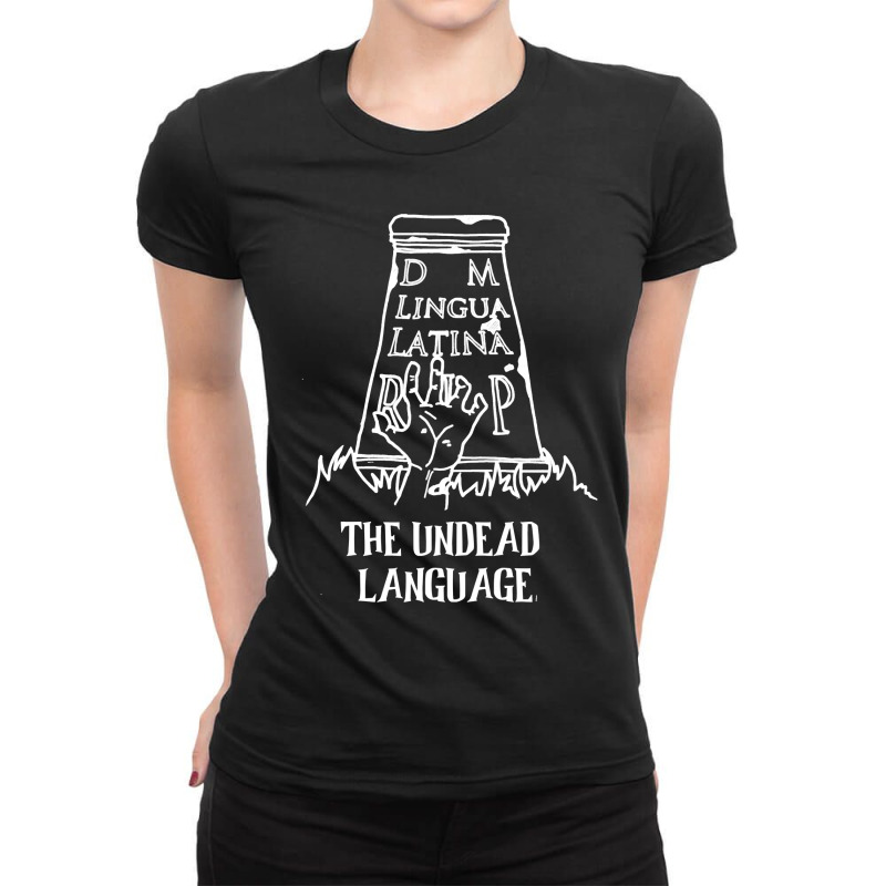 The Undead Language Ladies Fitted T-Shirt by SusanLynnHartmann | Artistshot