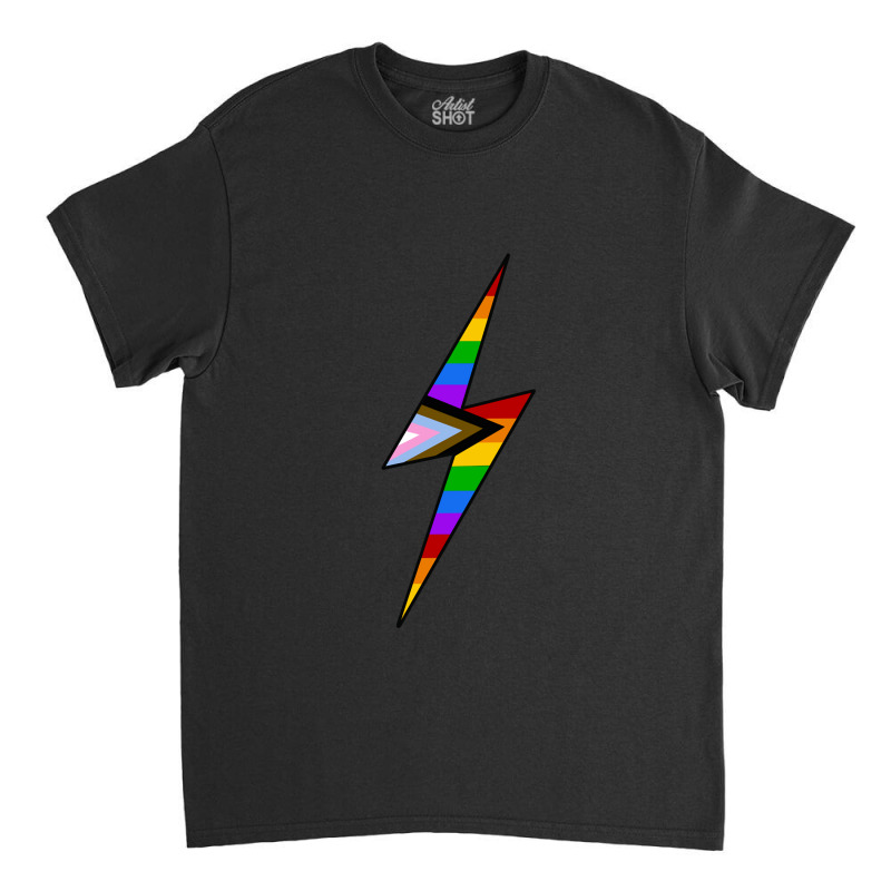 Pride Lightning Bolt Rainbow Classic T-shirt by SusanLynnHartmann | Artistshot