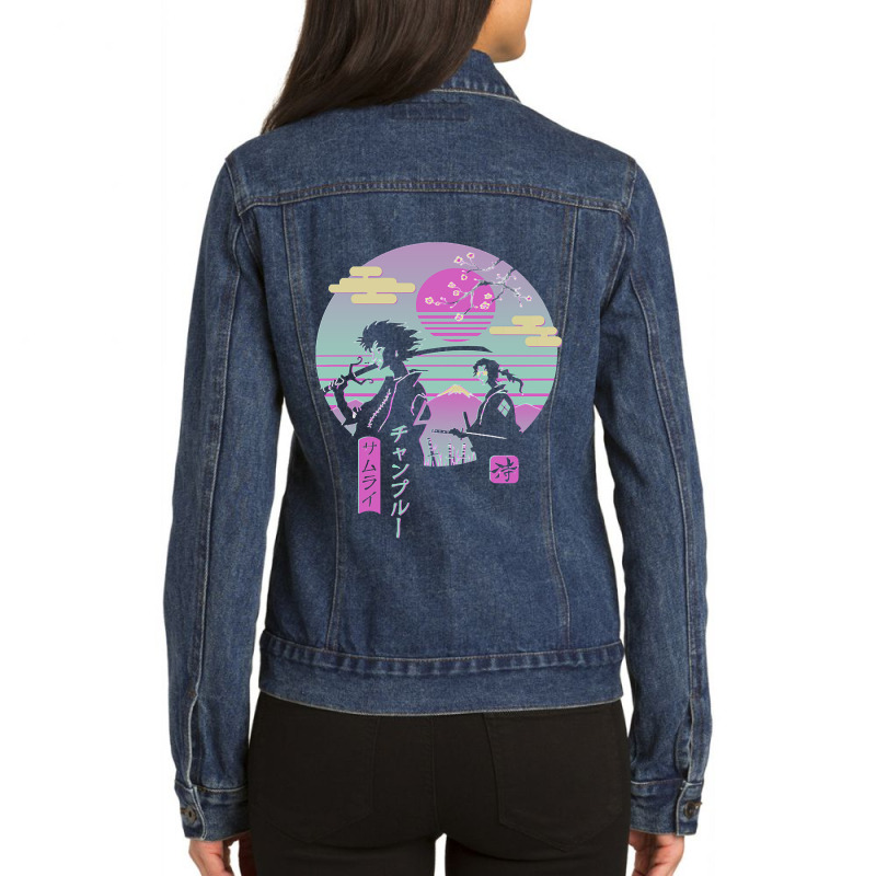 Anime Samurai Chillhop Ladies Denim Jacket by DanielLopezJacuinde | Artistshot