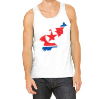 North Korea Map Flag Drawing Line Art Tank Top | Artistshot