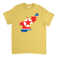 North Korea Map Flag Drawing Line Art Classic T-shirt | Artistshot