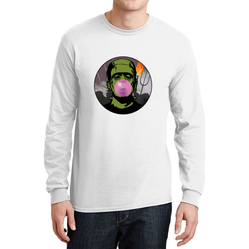 Bubblegum Horror   Frankenstein Long Sleeve Shirts by kumkunari | Artistshot