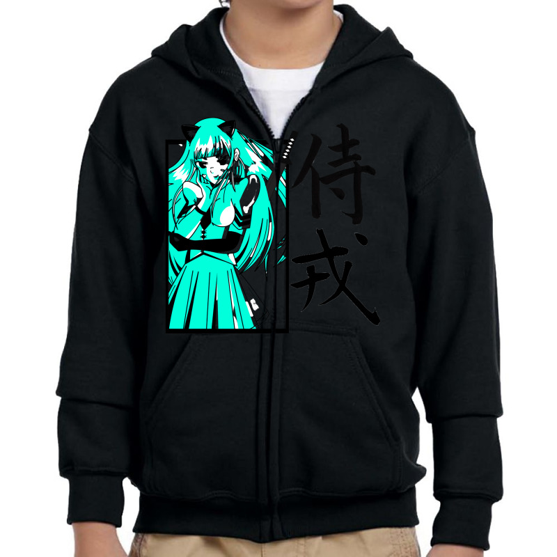 Samurai Warrior Girl Youth Zipper Hoodie | Artistshot