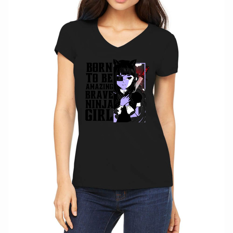 Samurai Warrior From Birth Women's V-Neck T-Shirt by DanielLopezJacuinde | Artistshot