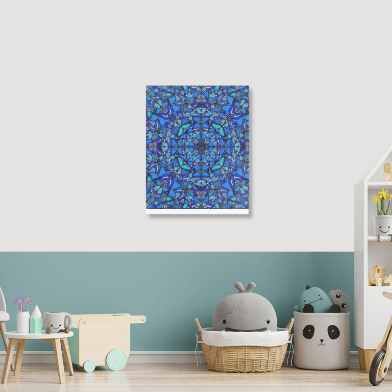 Blue Butterfly Portrait Canvas Print | Artistshot