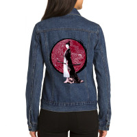 Anime Samurai Girl Warrior Katana Otaku Japan Ladies Denim Jacket | Artistshot