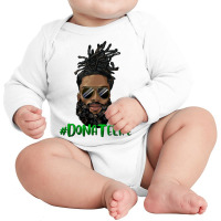 Black Man With Locs Bun Donate Life Long Sleeve Baby Bodysuit | Artistshot