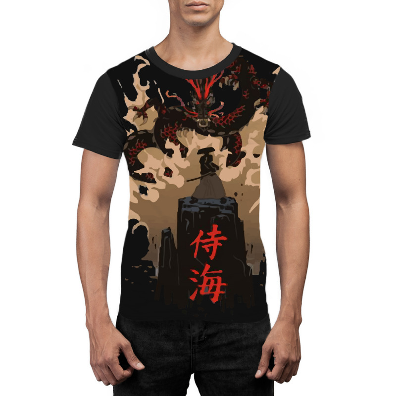 Samurai Japanese Samurai Warrior Vs Dragon Graphic T-shirt by DanielLopezJacuinde | Artistshot