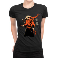 Samurai Japanese Warrior With Swords Catana Ladies Fitted T-shirt | Artistshot