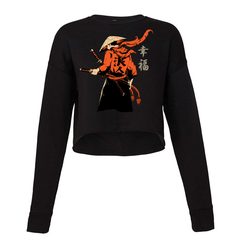 Samurai Japanese Warrior With Swords Catana Cropped Sweater by DanielLopezJacuinde | Artistshot