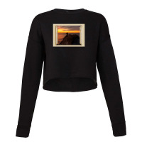 Dramatic Sunrise In Cabo Martinet Of Ibiza - Open Window Cropped Sweater | Artistshot