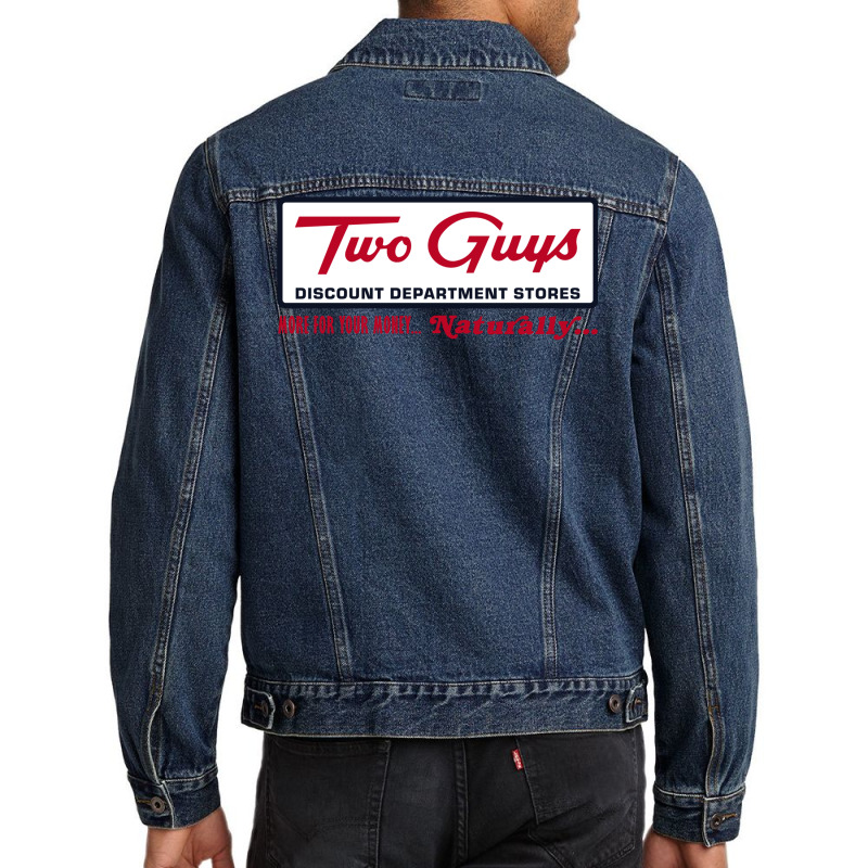 Two Guys Department Stores 1 Men Denim Jacket | Artistshot