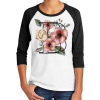 Flowers With A B Youth 3/4 Sleeve | Artistshot