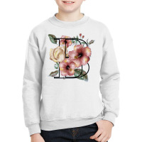 Flowers With A B Youth Sweatshirt | Artistshot