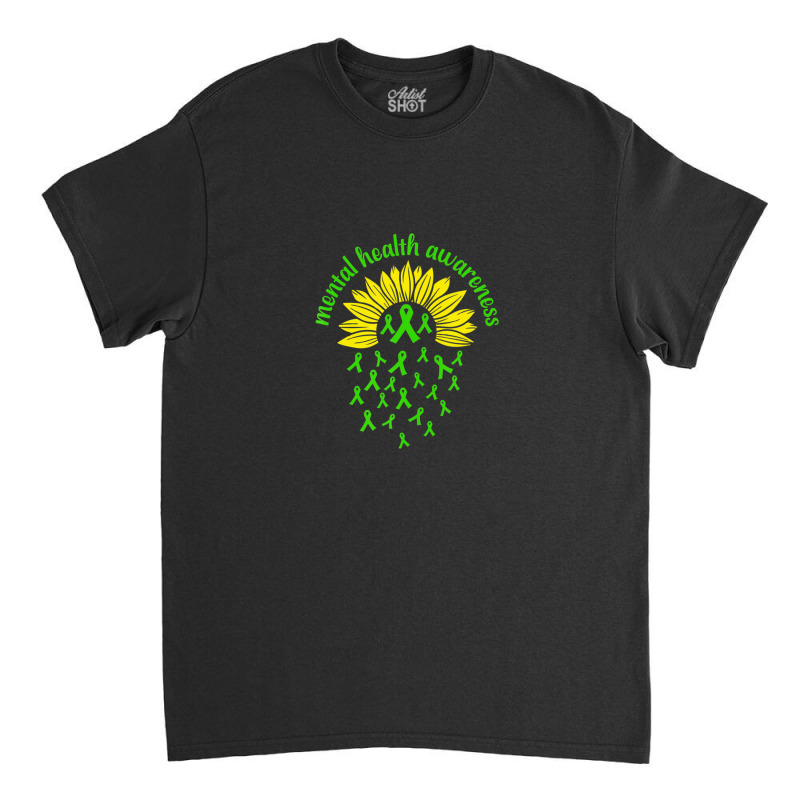 Mental Health Awareness Sunflower Classic T-shirt by hyskovoyc | Artistshot