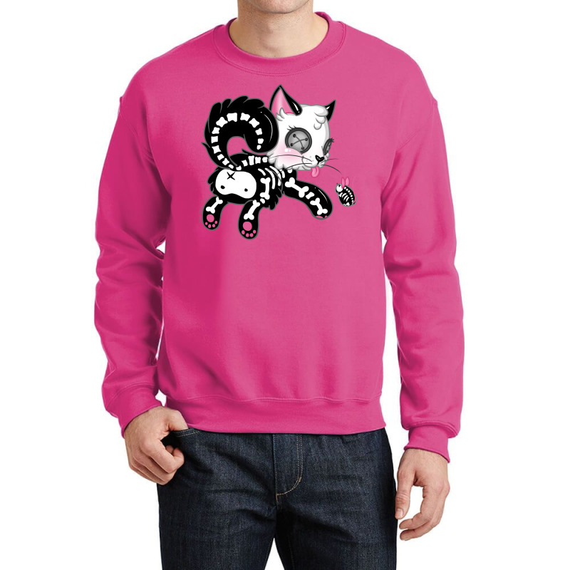 Skele Cat Crewneck Sweatshirt by thiloandel3 | Artistshot