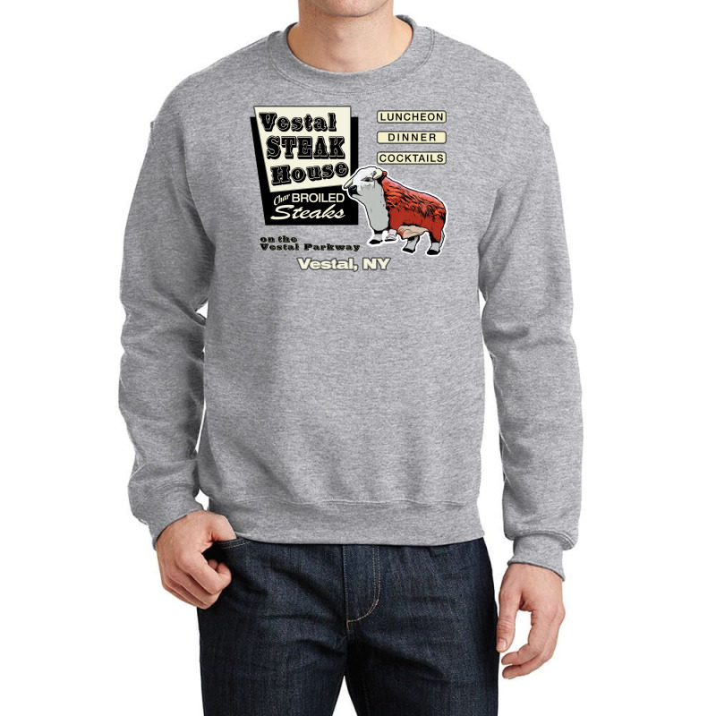 Vestal Steak House Crewneck Sweatshirt | Artistshot