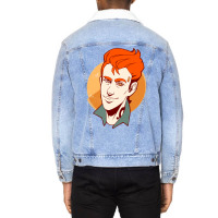 Atlas Rhys  In Warm Colors  Borderlands Fan Art Unisex Sherpa-lined Denim Jacket | Artistshot