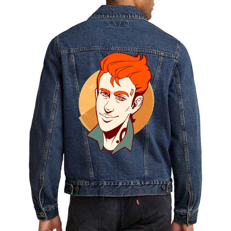 Atlas Rhys  In Warm Colors  Borderlands Fan Art Men Denim Jacket | Artistshot