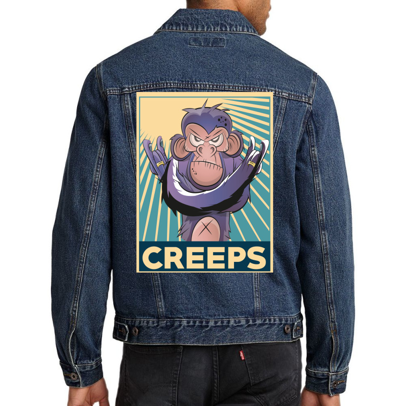 Creeps Words Gamer Use Men Denim Jacket by gotlhesiranir | Artistshot