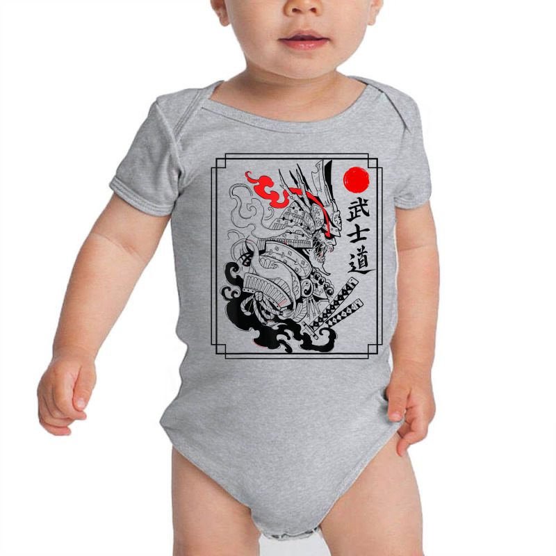 Samurai Bushido Warrior Japanese Katana Sword T Shirt Baby Bodysuit by genousuv | Artistshot