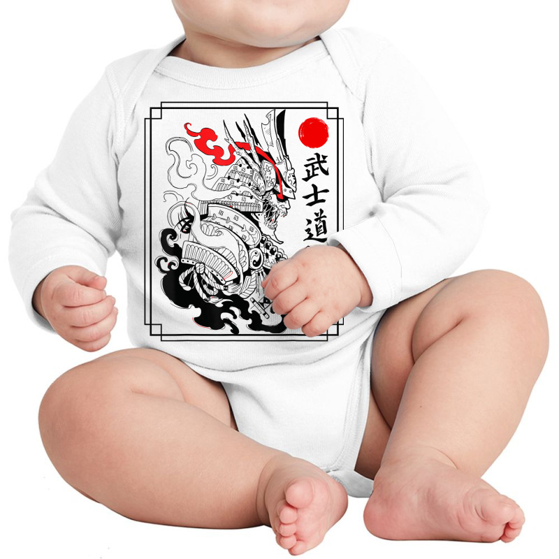 Samurai Bushido Warrior Japanese Katana Sword T Shirt Long Sleeve Baby Bodysuit by genousuv | Artistshot