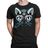 Day Of The Kitty Blue T-shirt | Artistshot