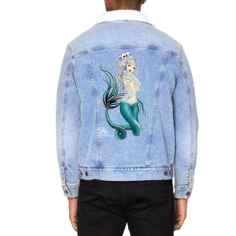 Tattooed Siren Unisex Sherpa-Lined Denim Jacket by thiloandel3 | Artistshot