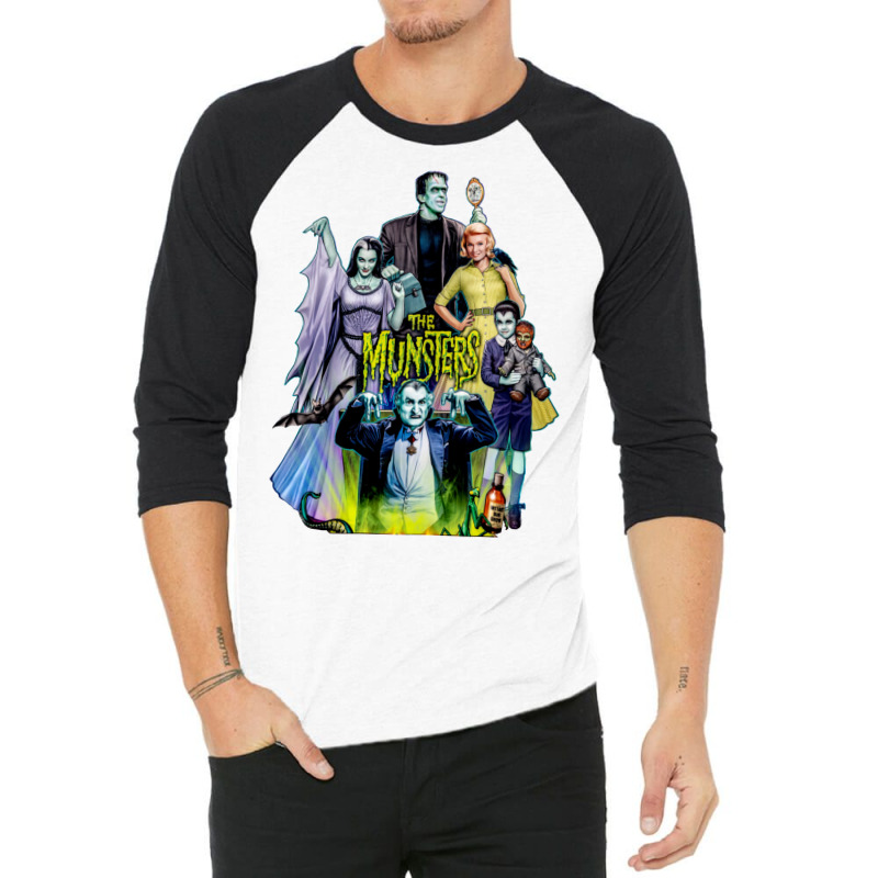 The Munsters Family Portrait 3/4 Sleeve Shirt by daiktumlinay | Artistshot