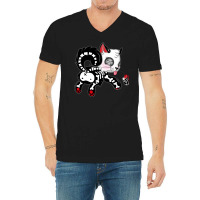 Skele Cat Red Version V-neck Tee | Artistshot