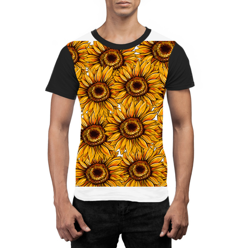 Sunflower Seamless Pattren Graphic T-shirt | Artistshot