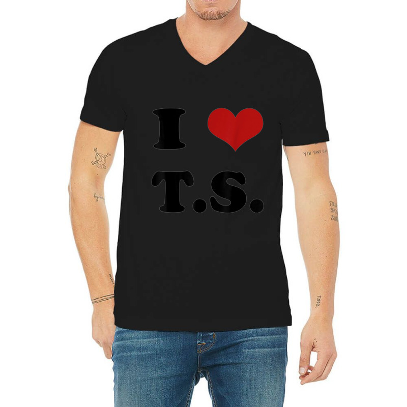 I Love Ts V-neck Tee | Artistshot