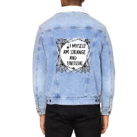 I Myself Am Strange And Unusual Halloween Hoodie Sweatshirt Pullover H Unisex Sherpa-lined Denim Jacket | Artistshot