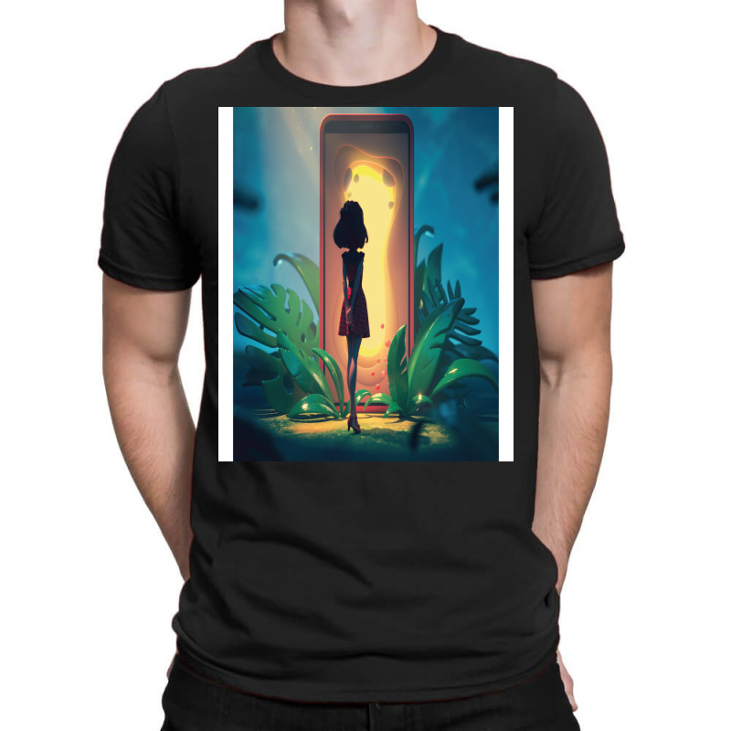 Young Girl Looks At The Magic Gate T-Shirt by thiloandel3 | Artistshot