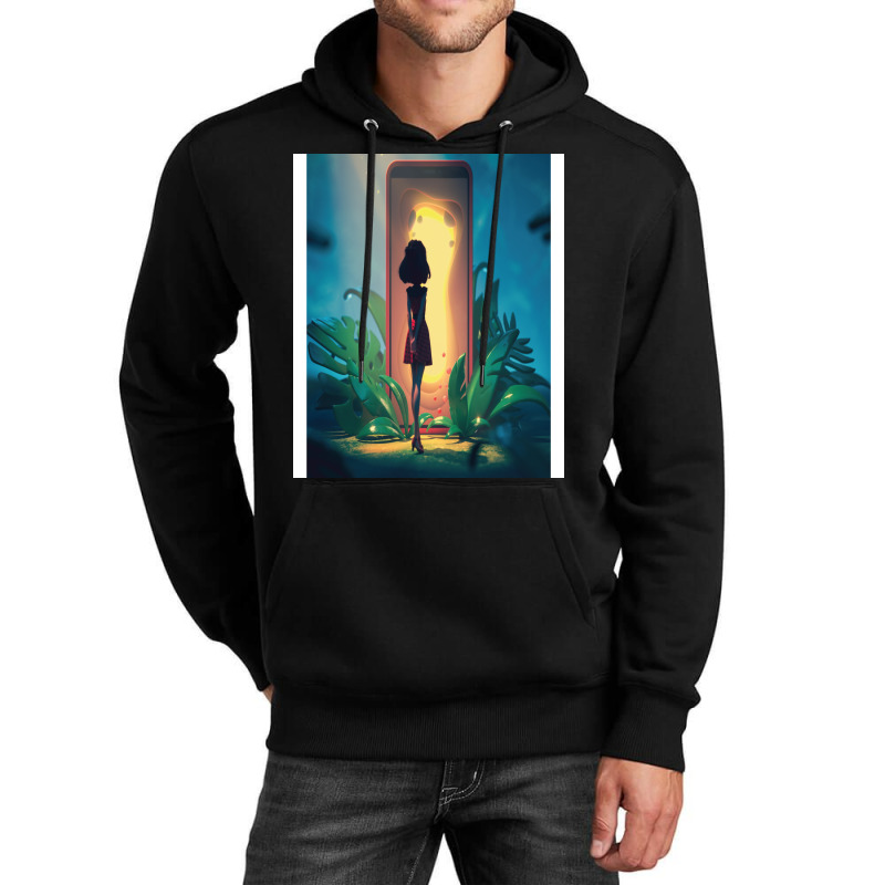 Young Girl Looks At The Magic Gate Unisex Hoodie by thiloandel3 | Artistshot