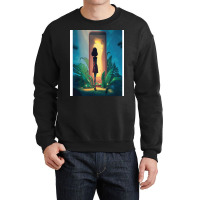 Young Girl Looks At The Magic Gate Crewneck Sweatshirt | Artistshot