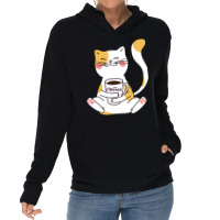 Cat And Coffee Lightweight Hoodie | Artistshot