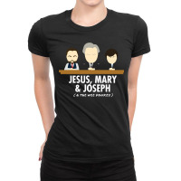 Jesus, Mary, Joseph & The Wee Donkey Ladies Fitted T-shirt | Artistshot