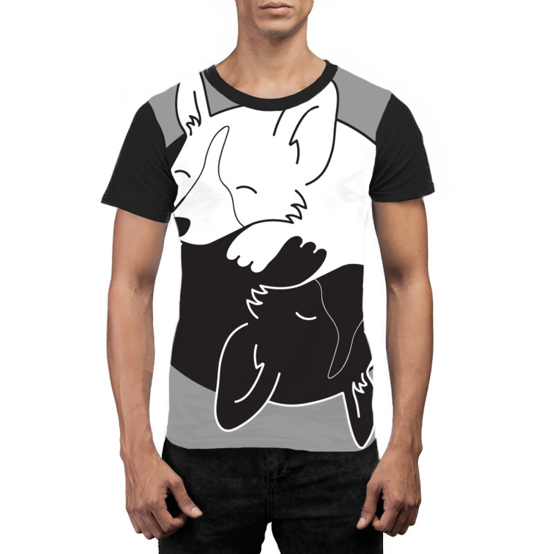 Corgi Dog Yin Yang Graphic T-shirt | Artistshot