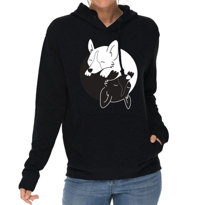 Corgi Dog Yin Yang Lightweight Hoodie | Artistshot