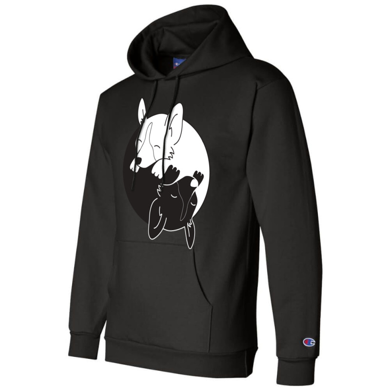 Corgi Dog Yin Yang Champion Hoodie | Artistshot