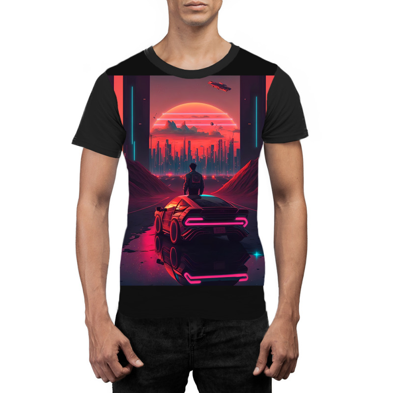 Car Retro Synthwave Graphic T-shirt by Agus Creative | Artistshot