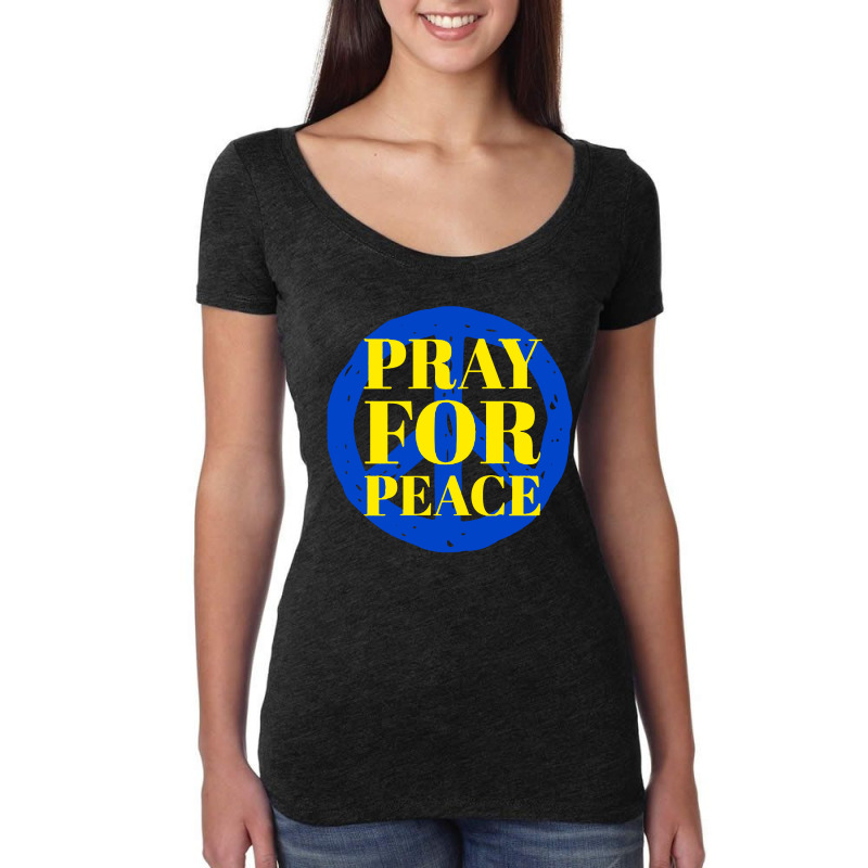 Pray For Peace Women's Triblend Scoop T-shirt | Artistshot