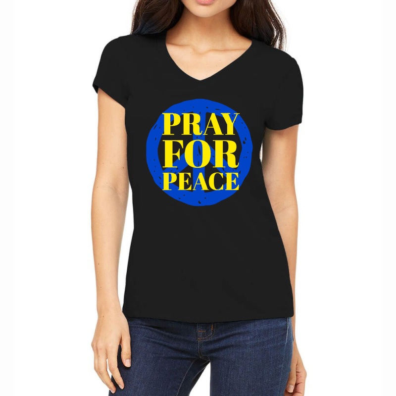 Pray For Peace Women's V-neck T-shirt | Artistshot