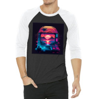 Gaming Retro Synthwave 3/4 Sleeve Shirt | Artistshot