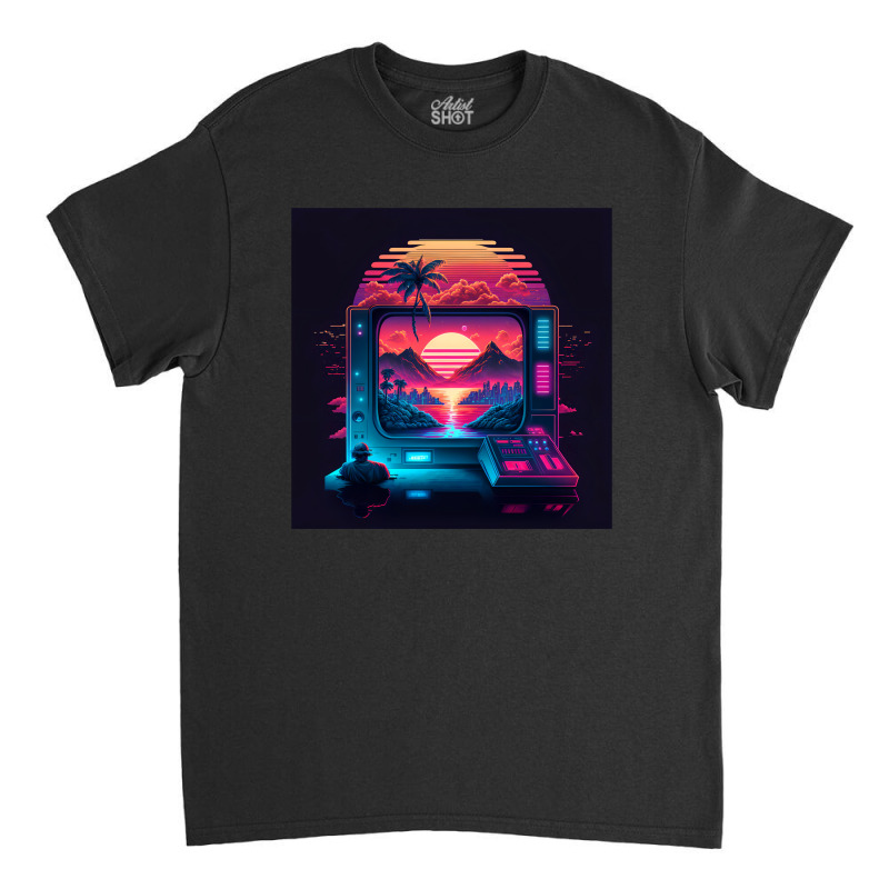 Gaming Retro Synthwave Classic T-shirt by Agus Creative | Artistshot