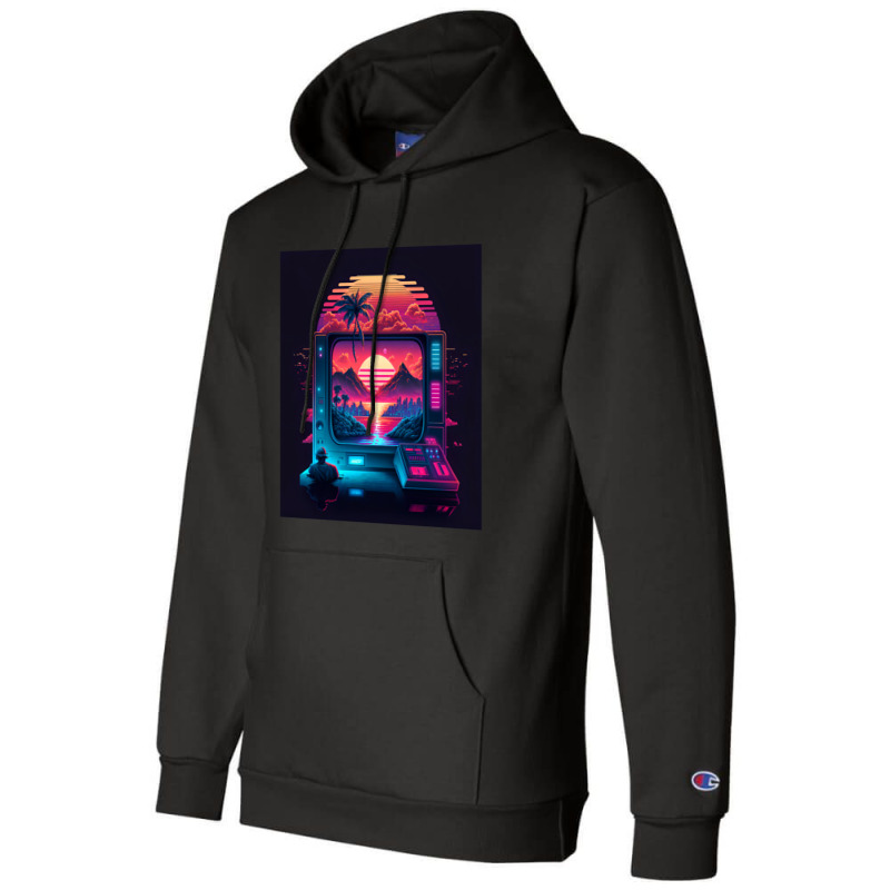 Gaming Retro Synthwave Champion Hoodie by Agus Creative | Artistshot