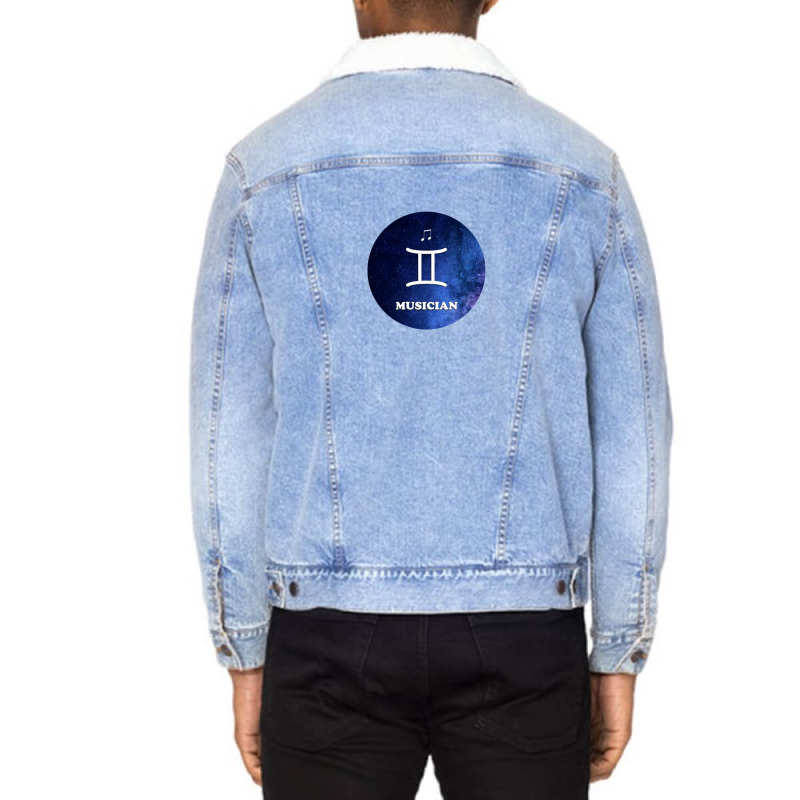 Gemini Musician Unisex Sherpa-Lined Denim Jacket by ShannonMarieMore | Artistshot