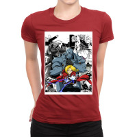 Fma  Edward And Alphonse  Manga Grouping Ladies Fitted T-shirt | Artistshot