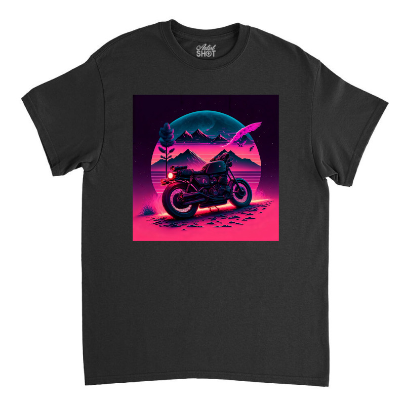 Motorcycle Retro Synthwave Classic T-shirt by Agus Creative | Artistshot